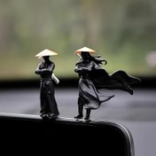 Resim 1/2/3 Mini Antik Samuray Heykeli - Araç Gösterge Paneli Dekoru, Bonsai ve Akvaryum Süsü, Kılıç Ustası Mikro Sahne Masa Aksesuarı 