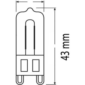 Resim Osram 66725 25W Halopin Fırın Ampul G9 Duy 2700K 
