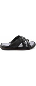 Resim Bambi Siyah Leather Erkek Terlik E048040123 