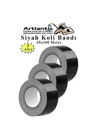 Resim Siyah Koli Bantı 100 Metre 3 Adet 45mm X 100 Metre Renkli Koli Bandı Extra Güçlü Formül Akrilik Koli Bandı 3 Adet 