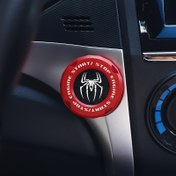 Resim Marvel Süper Kahraman Serisi Araç Ateşleme Düğmesi Kapağı, Spider-Man ve Iron Man Dahil Cesur Süper Kahraman Desenleri ile Döner Yuvarlak Tasarım, Start/Stop Düğmeleri ile Uyumlu, Dayanıklı Plastik Malzeme, Süper Kahraman Temalı İç Modifikasyon, Havalı Desenli Aftermarket Aksesuar | Yüksek Dayanıklılıkta Plastik Koruyucu Kapak 
