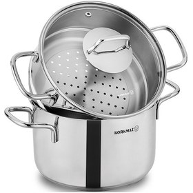 Resim Korkmaz Perla Kuskus Tencere Seti 24X15.2 CM 