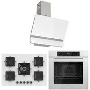 Resim Ferre Flowart Florenz Elite Beyaz 3'lü Ankastre Set ( QBL63CB-SS036-D081 ) 