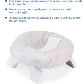 Resim Babyjem Soft Pembe New Color Portatif Katlanabilir Lazımlık Ergonomik Tasarım ile Pratik Kullanım Sunar 