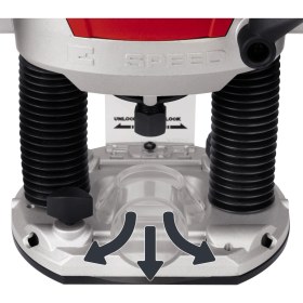 Resim Einhell Dik Freze TE-RO 1255 E (1200 W, Ø 6 ve 8 mm mandren, 55 mm strok yüksekliği, elektronik devir kontrolü, mil kilidi) - 4350490 