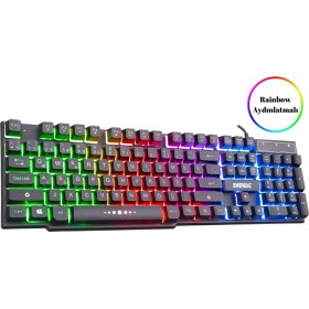 Resim Everest KB-X88 Blast USB RGB Gökkuşağı Aydınlatmalı Q Siyah Oyuncu Klavyesi 