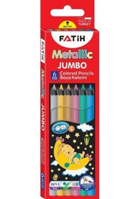 Resim Fatih Metalik Jumbo Kuruboya 6 Renk Tam Boy Grafit Çapı 5 