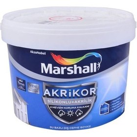 Resim Marshall Akrikor Silikonlu + Akrilik Dış Cephe Boyası 15 Lt. 