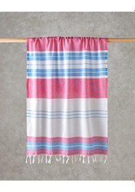 Resim Dolly Rejenere Çizgili Peştamal 90x150 Cm Fuşya-mavi Fuşya-mavi 