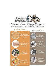 Resim Artlantis Dekoratif Mantar Pano Ahşap Çerçeve 45x60 CM 