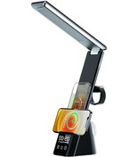 Resim Usb Şarj Led Masa Masa Lambası Kablosuz Telefon Şarj Cihazı Okuma Gece Lambası Kablosuz Şarj Masa-662 BEYAZ 