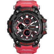 Resim Hanyang Kırmızı Smael 1802 Spor Erkek Saatler Üst Marka Lüks Askeri Kuvars Izle Erkekler Su Geçirmez Şok Erkek Dijital Saat Relogio Masculino (Yurt Dışından) 