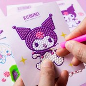 Resim Sanrio Kuromi & My Melody Işıltılı Sticker Paketi - Boncuk Detaylı Sevimli Karikatür Akrilik Çıkartmalar, Yarı Mat Bitiş, Laptoplar için Kendinden Yapışkanlı, DIY Projeler, Not Defterleri ve Scrapbooking için Sevimli Çıkartmalar 