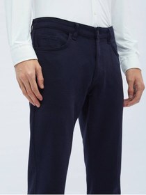 Resim Kip Lacivert Dokuma Slim Fit Casual Pamuk Karışımlı Pantolon 400053 Lacivert 
