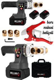 Resim Millian Çift Akülü 320 Derece Profesyonel PPRC Plastik Boru Kaynak Makinesi + Boru Kesme Makası Hediyeli 