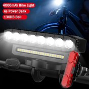 Resim 2 Paket Bisiklet LED Işıkları, Süper Parlak, 6 Mod, Type-C Şarj Edilebilir Hoparlör ile Gece Sürüşü için Mükemmel 