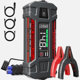 Resim Lokithor J402 12V 3000Amp Li-Polimer Akıllı Akü Takviye Cihazı (Powerbank - Led Lamba) 