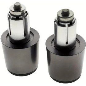 Resim Cloudstore 2 Adet Cnc Motosiklet Gidon Tutacak Kapakları Chopper Cafe Racer Bobber Gri 