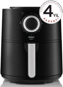 Resim Arzum AR2062-G Airtasty Yağsız Fitöz Airfryer, 4 Litre Kapasite, Gümüş 