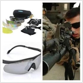 Resim Usa Military Daisy C2 4 Lensli Taktikal Bisiklet Motorsiklet Gözlük 