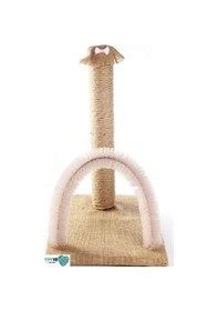Resim Pembe Renkli Kedi Kaşıma Ve Tırmalama Tahtası 