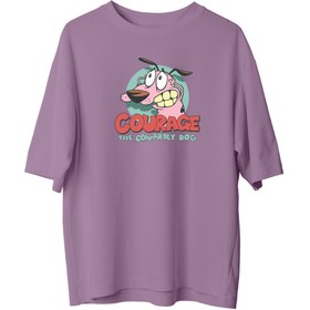 Resim Courage Dog - Oversize T-Shirt - XL / Mor 