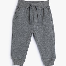 Resim Erkek Bebek Basic Jogger Eşofman Altı Şardonlu Cepli Beli Bağlamalı Pamuklu 