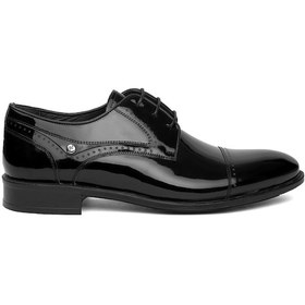 Resim Elit Kcmnz011 Erkek Hakiki Deri Klasik Ayakkabı Siyah Siyah 