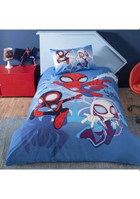Resim Taç Lisanslı Dh Spidey And Friends Pamuk Tek Kişilik Nevresim Takımı 