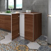 Resim Kenzlife bulaşık makinesi dolabı kapaklı nurten cvz 90x70x60 banyo ofis 