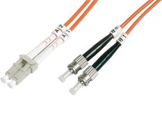 Resim Beek LC-ST Fiber Optik Patch Kablo, Multimode OM 1 62.5\u002F125 Duplex, 3.0mm, LSZH, 2 metre 