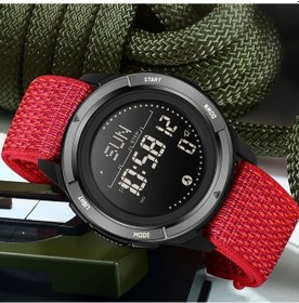 Resim Sunshine022 Sanda Erkek Spor Saati Kırmızı Multifonksiyonel Su Geçirmez Dijital Pusula Kronometre Diğer 