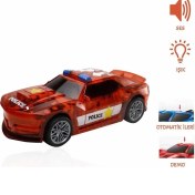 Resim Vardem Sesli Işıklı ve Hareketli Pilli Polis Arabası Kırmızı 