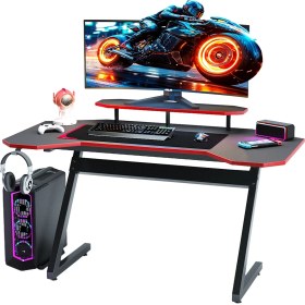 Resim Mobitopya Profesyonel Oyuncu Masası - Rgb Ledli - Bilgisayar Masası - Gamer - Çalışma Masası - 140*75*70 cm 