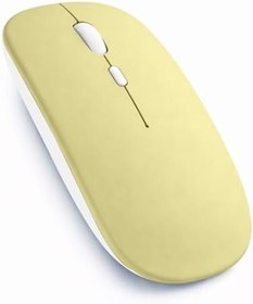 Resim Sneezy Type-C Şarjlı Bluetooth Mouse MacBook iPad Laptop Uyumlu İnce Gövde Dongle ve Kablo Dahil Sarı 