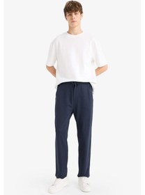 Resim Defacto Regular Fit Basic Düz Beli Bağcıklı Düz Paça Cepli Eşofman Altı D6762ax25aunv64 Lacivert 