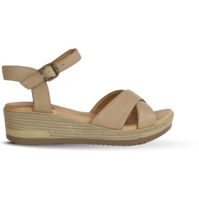 Resim BUENO Shoes Vizon Deri Kadın Dolgu Topuklu Sandalet 01wl3303 