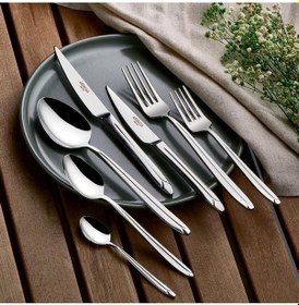 Resim Lityum 84 Parça Çatal Kaşık Bıçak Seti Kutulu Gümüş 