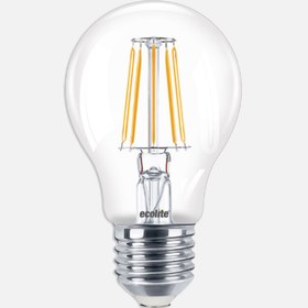 Resim Ecolite Filament G35 6.5 W Sarı Klasik E27 Duy 2'li Led Ampul 