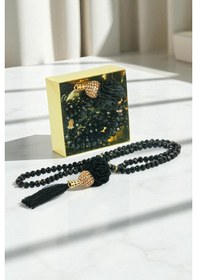 Resim Vakur Siyah Kristal 99 Luk Hac Umre Hediyelik Tesbih Kutulu 