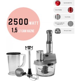 Resim Yüksek Güçlü Çok Fonksiyonlu Mutfak Robotu 8 In 1, Doğrayıcı, Dilimleme ve Blender 