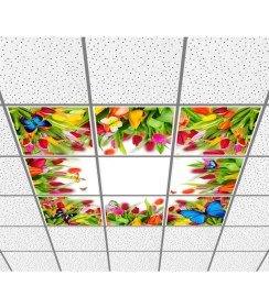 Resim Gök Panel 60 x 60 LED Panel Aydınlatma Desenli 3x3 9'lu Grup 46510265SA 