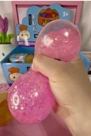 Resim Gökkuşağı Sepeti Simli Çin Mantısı Dumpling Squishy 