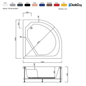 Resim Renkli Oturmalı Küvet | Jakuzi | Menderes | Sanacryl - 140x140 / Beyaz / 1 Kişilik 