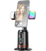 Resim Yunboo Akıllı Telefon Gimbal - 360 Dönebilen, Yüz Takip Ve Aı El Hareket Kontrolü, Çift Led Işıklı Pil Dahil 