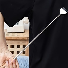 Resim 50.01 cm Paslanmaz Çelik Sıyrıcı - Taşınabilir Tasarım, Hassas Ciltler İçin Yumuşak ve Dayanıklı, Masaj ve Bakım için Uzatılabilir Sırt Kazıyıcı, Ergonomik Saplı, Yüksek Kaliteli Yapı, Cilt Bakımı Tutkunları İçin 
