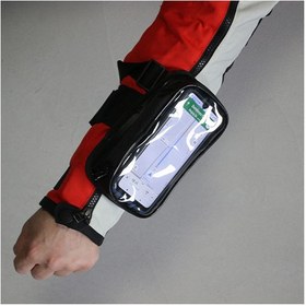 Resim Vexo V11 Telefon Tutucu Kol Çantası Ayarlanabilir Velcro Kayışlı Su Geçirmez Dokunmatik Ekran Motosiklet Uyumlu 