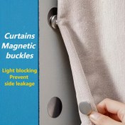 Resim 20 Adet Şık Metal Manyetik Perde Kancaları - Duş Perdeleri için Işık Engelleyici Özellikli Kolay Kurulumlu Duvara Monte Tokalar, Dikişsiz Kapanış, Duvar & Kapı Yapışkanı - Ev Temel Gereçleri için İdeal, Duş Perde Kancaları 