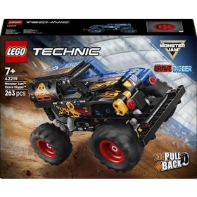 Resim LEGO® Technic Monster Jam™ Grave Digger™ Ateş ve Buz 42219 – 7 yaş ve üzeri çocuklar için Yaratıcı Oyuncak Yapım Seti (263 Parça) 