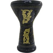 Resim Vd-3050 Vatan Çömlek Kırmızı Darbuka Sarı Yaldızlı 